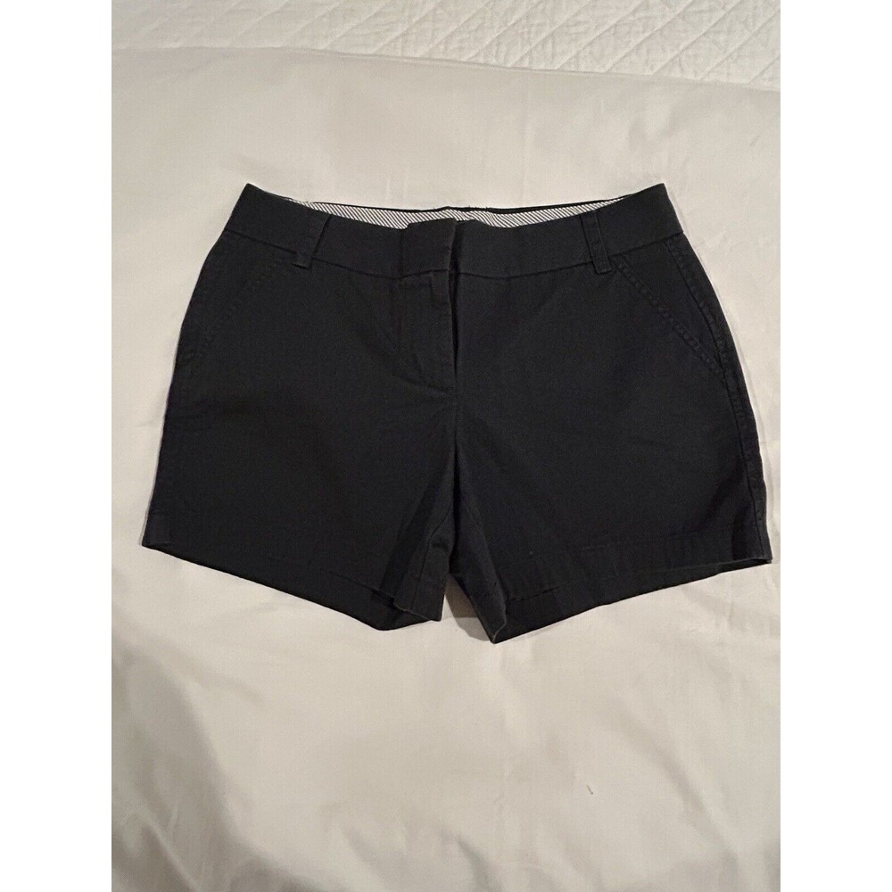 J.CREW Shorts Womens Size 2 Navy Blue Chino Pockets Great Condition